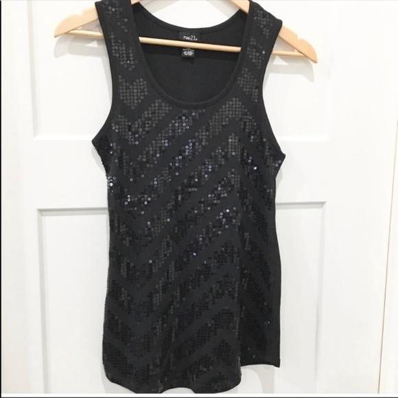 Rue21 black sequin tank top size small - Picture 1 of 5